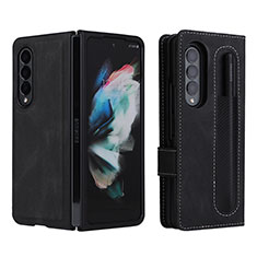 Custodia Portafoglio In Pelle Cover con Supporto BY7 per Samsung Galaxy Z Fold3 5G Nero