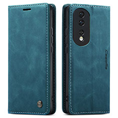 Custodia Portafoglio In Pelle Cover con Supporto C01S per Huawei Honor 80 Pro Flat 5G Blu