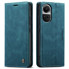Custodia Portafoglio In Pelle Cover con Supporto C01S per Oppo Reno10 Pro 5G Blu