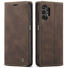 Custodia Portafoglio In Pelle Cover con Supporto C01S per Samsung Galaxy A13 4G Marrone