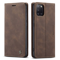 Custodia Portafoglio In Pelle Cover con Supporto C01S per Samsung Galaxy A31 Marrone