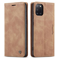Custodia Portafoglio In Pelle Cover con Supporto C01S per Samsung Galaxy A31 Marrone Chiaro