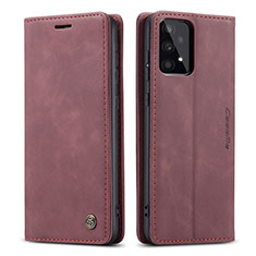 Custodia Portafoglio In Pelle Cover con Supporto C01S per Samsung Galaxy A33 5G Rosso Rosa