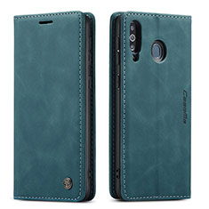 Custodia Portafoglio In Pelle Cover con Supporto C01S per Samsung Galaxy A40s Blu