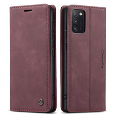 Custodia Portafoglio In Pelle Cover con Supporto C01S per Samsung Galaxy A41 Rosso Rosa