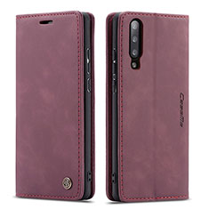 Custodia Portafoglio In Pelle Cover con Supporto C01S per Samsung Galaxy A70 Rosso Rosa