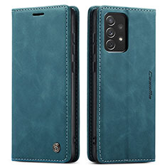 Custodia Portafoglio In Pelle Cover con Supporto C01S per Samsung Galaxy A72 4G Blu