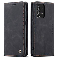 Custodia Portafoglio In Pelle Cover con Supporto C01S per Samsung Galaxy A72 5G Nero