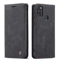 Custodia Portafoglio In Pelle Cover con Supporto C01S per Samsung Galaxy M30s Nero