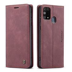 Custodia Portafoglio In Pelle Cover con Supporto C01S per Samsung Galaxy M31 Prime Edition Rosso Rosa