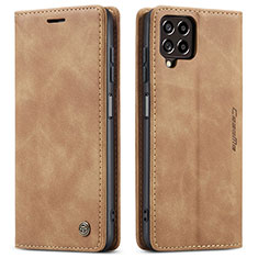 Custodia Portafoglio In Pelle Cover con Supporto C01S per Samsung Galaxy M53 5G Marrone Chiaro