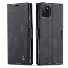 Custodia Portafoglio In Pelle Cover con Supporto C01S per Samsung Galaxy M60s Nero