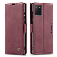 Custodia Portafoglio In Pelle Cover con Supporto C01S per Samsung Galaxy M60s Rosso Rosa