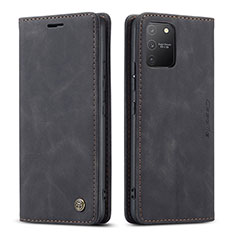 Custodia Portafoglio In Pelle Cover con Supporto C01S per Samsung Galaxy S10 Lite Nero