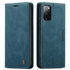 Custodia Portafoglio In Pelle Cover con Supporto C01S per Samsung Galaxy S20 FE 4G Blu