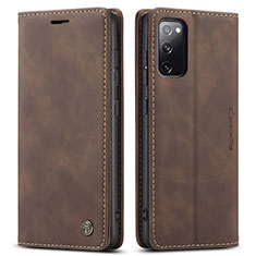 Custodia Portafoglio In Pelle Cover con Supporto C01S per Samsung Galaxy S20 Lite 5G Marrone