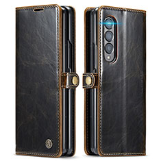 Custodia Portafoglio In Pelle Cover con Supporto C01S per Samsung Galaxy Z Fold3 5G Marrone