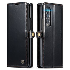 Custodia Portafoglio In Pelle Cover con Supporto C01S per Samsung Galaxy Z Fold4 5G Nero