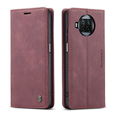 Custodia Portafoglio In Pelle Cover con Supporto C01S per Xiaomi Mi 10i 5G Rosso Rosa