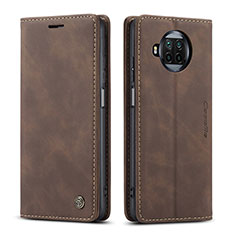 Custodia Portafoglio In Pelle Cover con Supporto C01S per Xiaomi Mi 10T Lite 5G Marrone