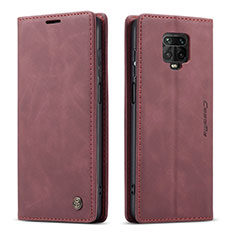 Custodia Portafoglio In Pelle Cover con Supporto C01S per Xiaomi Poco M2 Pro Rosso Rosa