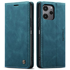 Custodia Portafoglio In Pelle Cover con Supporto C01S per Xiaomi Poco M6 Pro 5G Blu