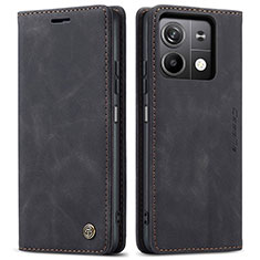 Custodia Portafoglio In Pelle Cover con Supporto C01S per Xiaomi Redmi Note 13 5G Nero