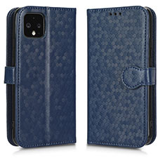 Custodia Portafoglio In Pelle Cover con Supporto C01X per Google Pixel 4 XL Blu