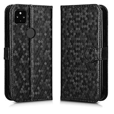 Custodia Portafoglio In Pelle Cover con Supporto C01X per Google Pixel 4a 5G Nero