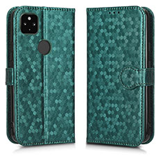 Custodia Portafoglio In Pelle Cover con Supporto C01X per Google Pixel 4a 5G Verde