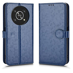 Custodia Portafoglio In Pelle Cover con Supporto C01X per Huawei Honor Magic4 Lite 5G Blu