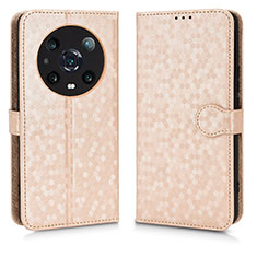 Custodia Portafoglio In Pelle Cover con Supporto C01X per Huawei Honor Magic4 Pro 5G Oro