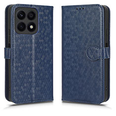 Custodia Portafoglio In Pelle Cover con Supporto C01X per Huawei Honor X8a 4G Blu