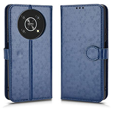 Custodia Portafoglio In Pelle Cover con Supporto C01X per Huawei Honor X9 5G Blu