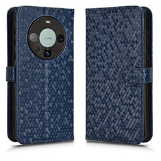 Custodia Portafoglio In Pelle Cover con Supporto C01X per Huawei Mate 60 Blu