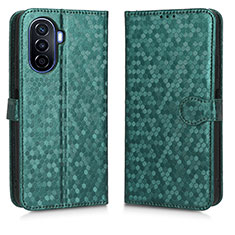 Custodia Portafoglio In Pelle Cover con Supporto C01X per Huawei Nova Y70 Plus Verde