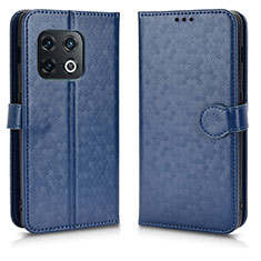 Custodia Portafoglio In Pelle Cover con Supporto C01X per OnePlus 10 Pro 5G Blu