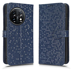 Custodia Portafoglio In Pelle Cover con Supporto C01X per OnePlus 11 5G Blu