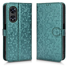 Custodia Portafoglio In Pelle Cover con Supporto C01X per Oppo A78 5G Verde