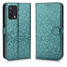 Custodia Portafoglio In Pelle Cover con Supporto C01X per Oppo F19 Verde