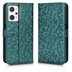 Custodia Portafoglio In Pelle Cover con Supporto C01X per Oppo Reno7 A Verde