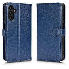 Custodia Portafoglio In Pelle Cover con Supporto C01X per Samsung Galaxy A04s Blu