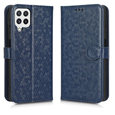 Custodia Portafoglio In Pelle Cover con Supporto C01X per Samsung Galaxy A12 Nacho Blu