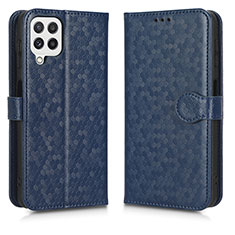 Custodia Portafoglio In Pelle Cover con Supporto C01X per Samsung Galaxy F12 Blu