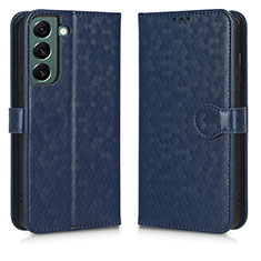 Custodia Portafoglio In Pelle Cover con Supporto C01X per Samsung Galaxy S22 Plus 5G Blu
