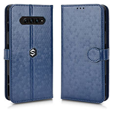 Custodia Portafoglio In Pelle Cover con Supporto C01X per Xiaomi Black Shark 4 5G Blu