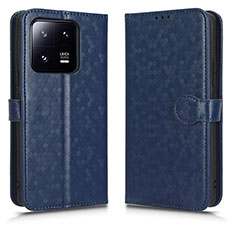 Custodia Portafoglio In Pelle Cover con Supporto C01X per Xiaomi Mi 13 5G Blu