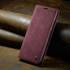 Custodia Portafoglio In Pelle Cover con Supporto C02S per Huawei Mate 60 Pro Rosso Rosa