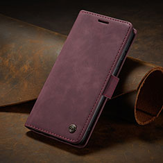 Custodia Portafoglio In Pelle Cover con Supporto C02S per Huawei P60 Pro Rosso Rosa
