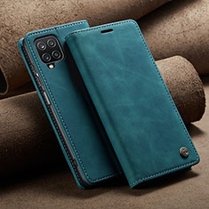 Custodia Portafoglio In Pelle Cover con Supporto C02S per Samsung Galaxy A12 Nacho Blu